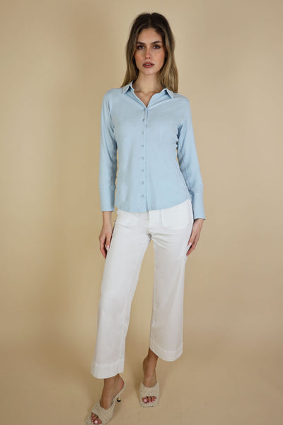 NO2MORO Daisy Jersey Shirt, Blue - Flax In Bloom