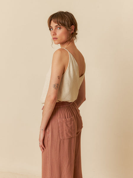 INDI AND COLD June, Vest Top, Linen