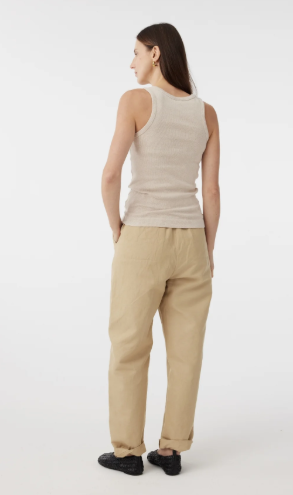 Knit-Ted Ella Ribbed Vest Top, Sand