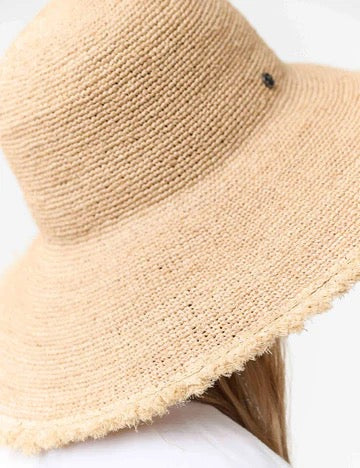 Loevenich Large Cloche Hat with Frayed Brim