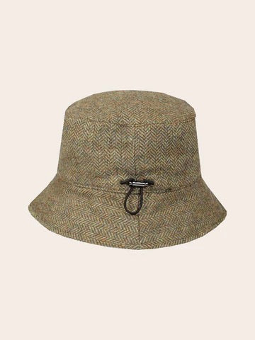 Loevenich Lined Bucket Hat With Herringbone Design