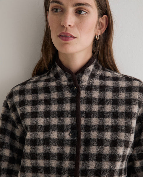 Yerse Boiled Wool Jacket, Check