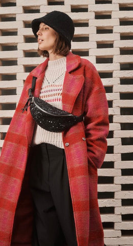 La Fee Maraboutee Zobogan Coat, Rose Check