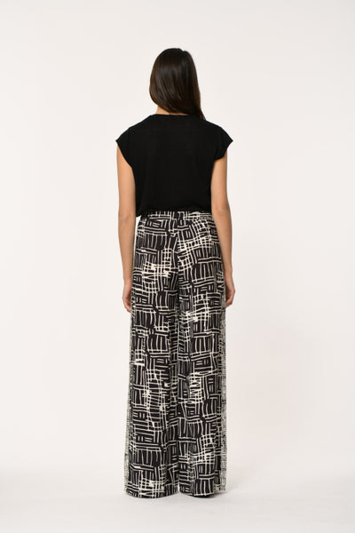 La Fee Maraboutee Franza Trouser, Black and Cream