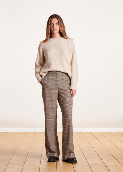 La Fee Maraboutee Triple Trouser, Chocolate Houndstooth