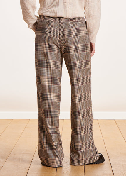 La Fee Maraboutee Triple Trouser, Chocolate Houndstooth