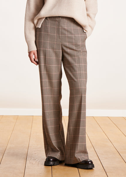 La Fee Maraboutee Triple Trouser, Chocolate Houndstooth