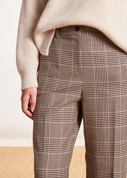 La Fee Maraboutee Triple Trouser, Chocolate Houndstooth