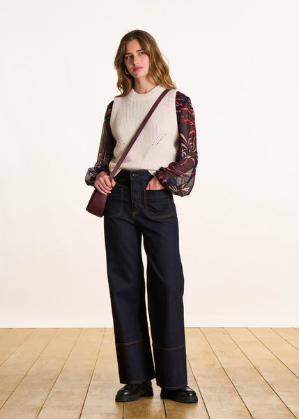 La Fee Maraboutee Ebime Sleeveless Knit, Ecru