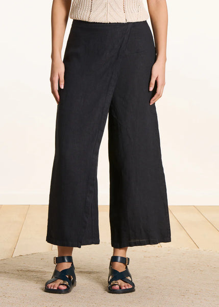 La Fee Maraboutee Fulano Linen Trouser, Ink Blue