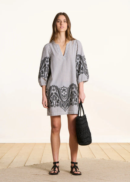 La Fée Maraboutée Daia Dress, Black/White