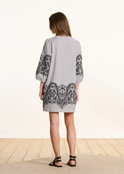 La Fée Maraboutée Daia Dress, Black/White