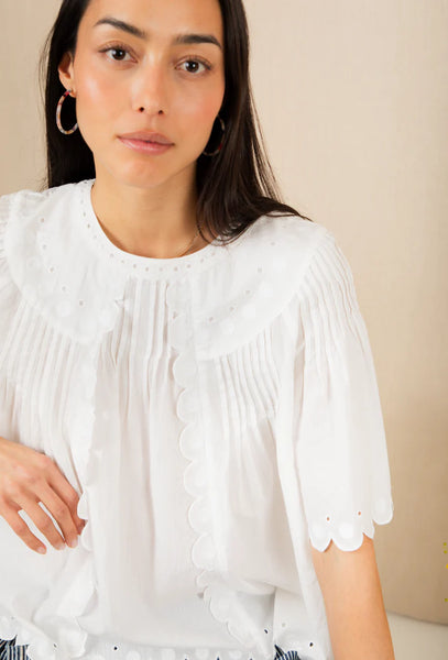 Bonte Flora Blouse, White