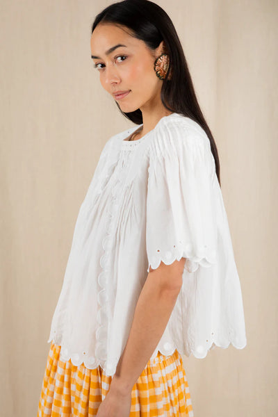 Bonte Flora Blouse, White