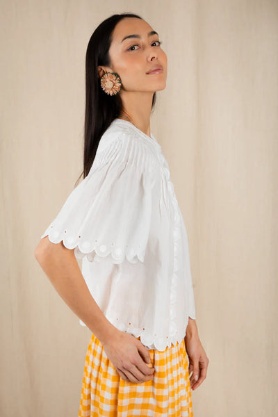Bonte Flora Blouse, White