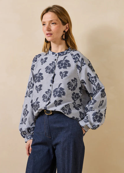 La Fee Maraboutee Elvia Blouse, Denim Blue