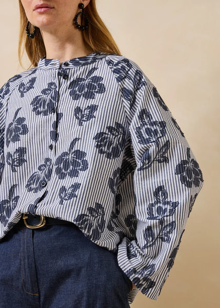 La Fee Maraboutee Elvia Blouse, Denim Blue
