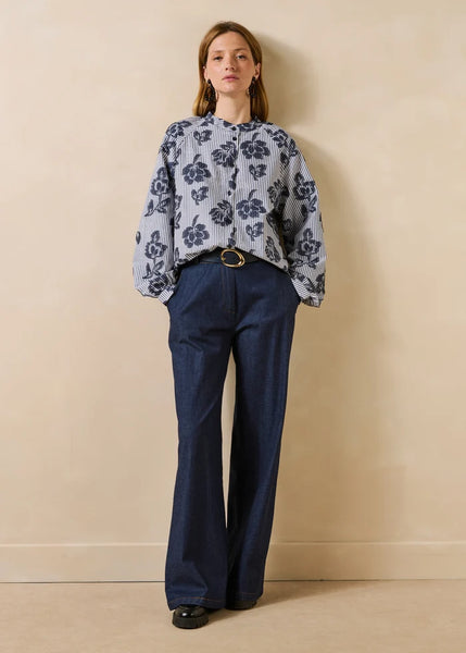 La Fee Maraboutee Elvia Blouse, Denim Blue