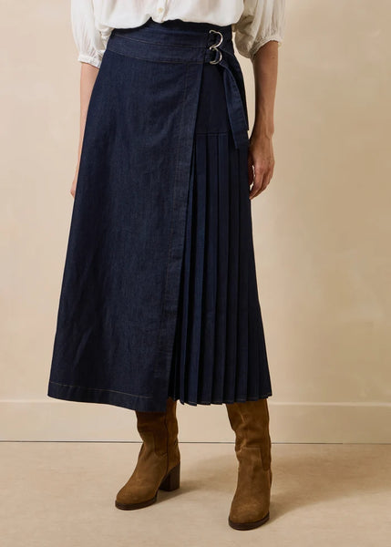 La Fee Maraboutee Galway Denim Skirt, Raw Denim Blue