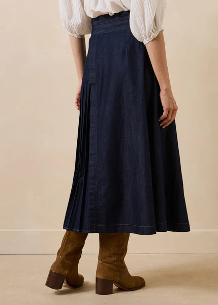 La Fee Maraboutee Galway Denim Skirt, Raw Denim Blue