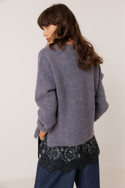 Indi and Cold Knit, Ocean Blue