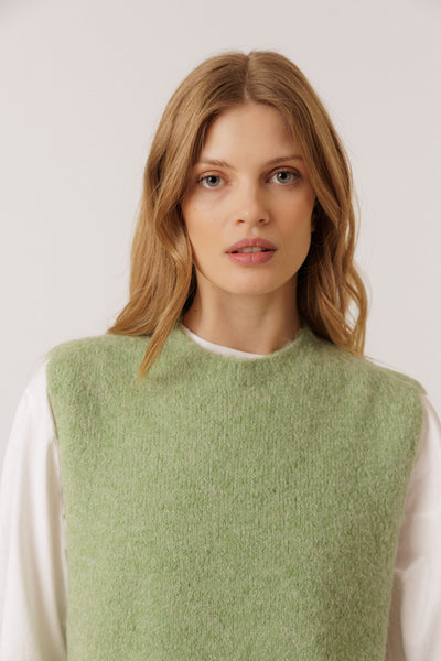 Indi and Cold Sleeveless Knit, Light Green