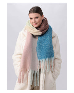 Fraas Large Scarf, Pink and Blue