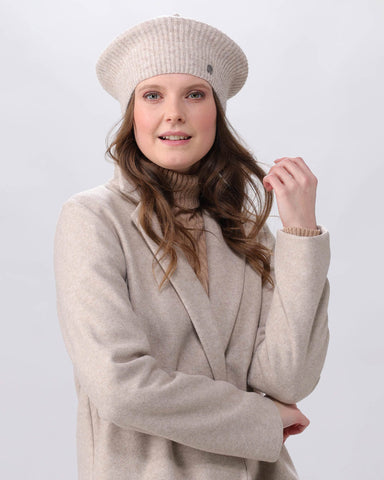 Fraas Sustainability Edition - Knitted beret, Cashew