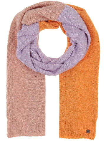 Fraas Sustainability Edition - Knitted scarf with block stripes, Lilac