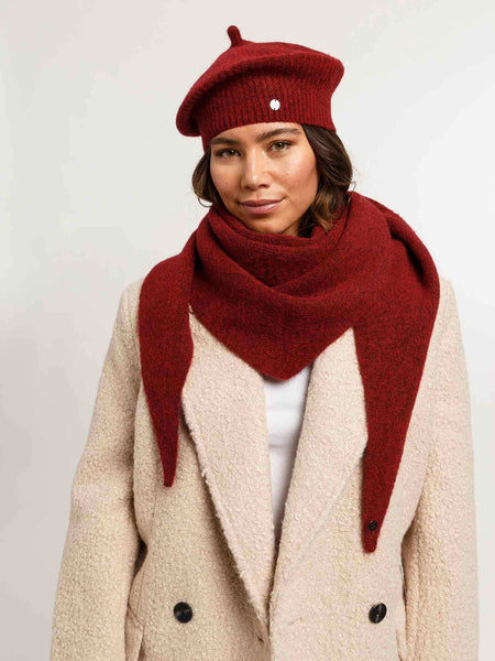 Fraas Triangle Scarf, Plum