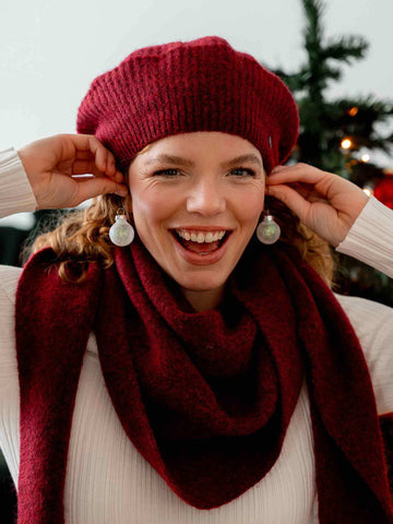 Fraas Triangle Scarf, Plum