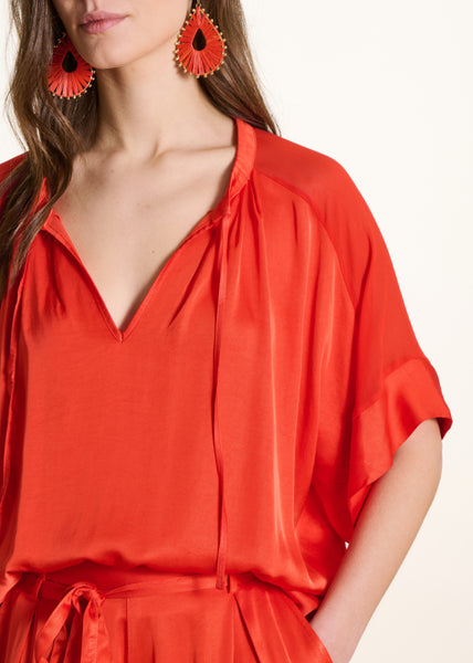 La Fee Maraboutee Felina Blouse, Jasper Red