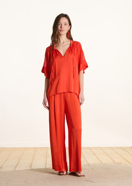 La Fee Maraboutee Felina Blouse, Jasper Red