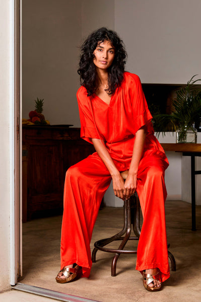 La Fee Maraboutee Felina Blouse, Jasper Red