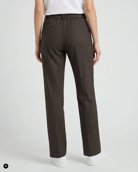 Stehmann Fenja Full Length Trouser, Americano Pinstripe