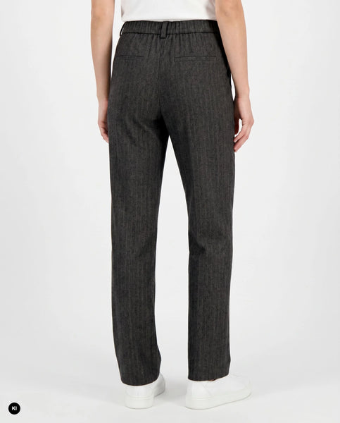 Stehmann Fenja Full Length Trouser, Anthracite Pinstripe