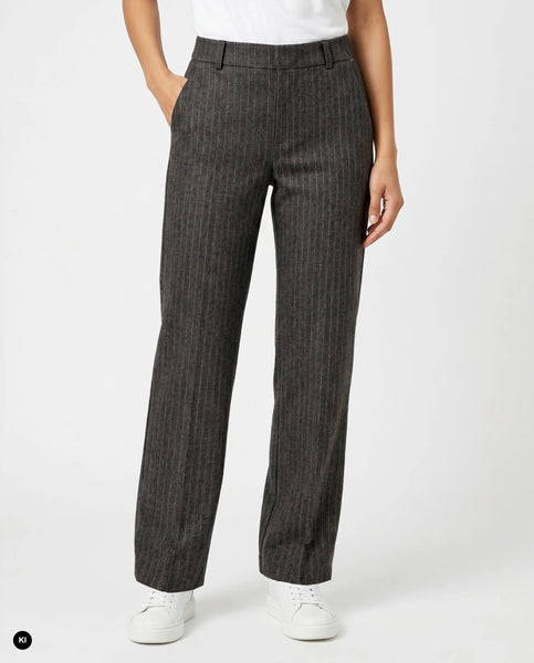 Stehmann Fenja Full Length Trouser, Anthracite Pinstripe
