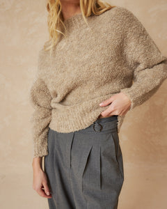 Indi and Cold teddy Knit, Taupe