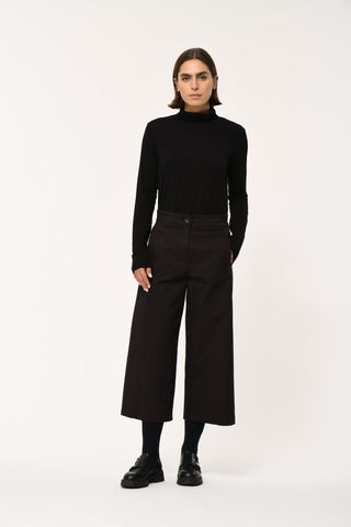 Humility Taylor Cropped Trousers, Chocolate Black