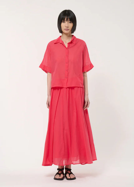 Humility Lorana Cotton Skirt, Vermillion