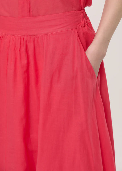 Humility Lorana Cotton Skirt, Vermillion