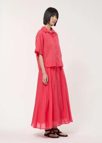 Humility Lorana Cotton Skirt, Vermillion