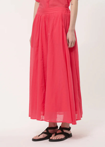 Humility Lorana Cotton Skirt, Vermillion