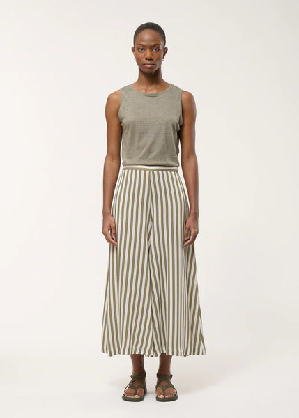 Humility Bristol Culotte, Army Green & Off White
