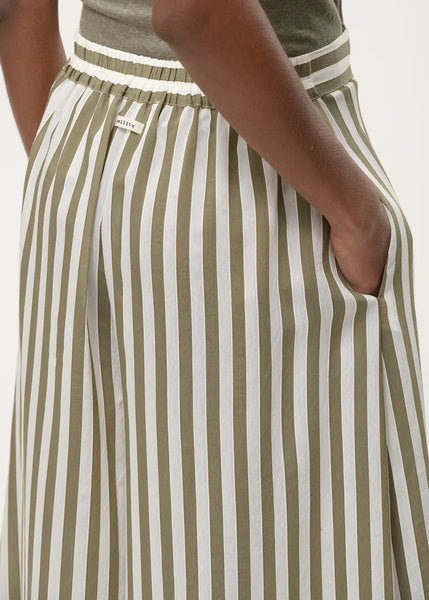 Humility Bristol Culotte, Army Green & Off White
