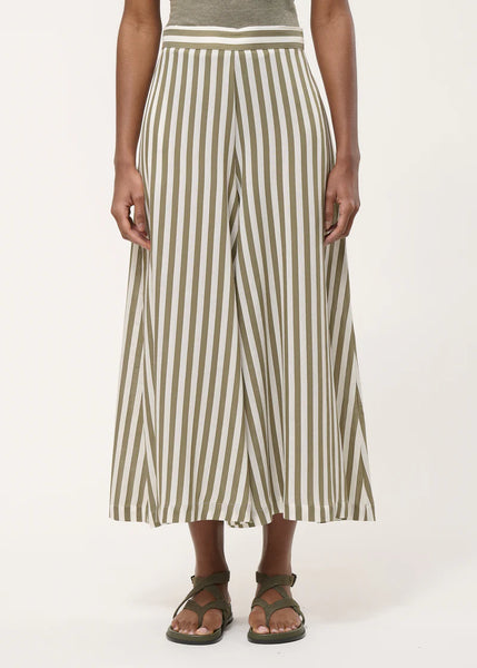 Humility Bristol Culotte, Army Green & Off White