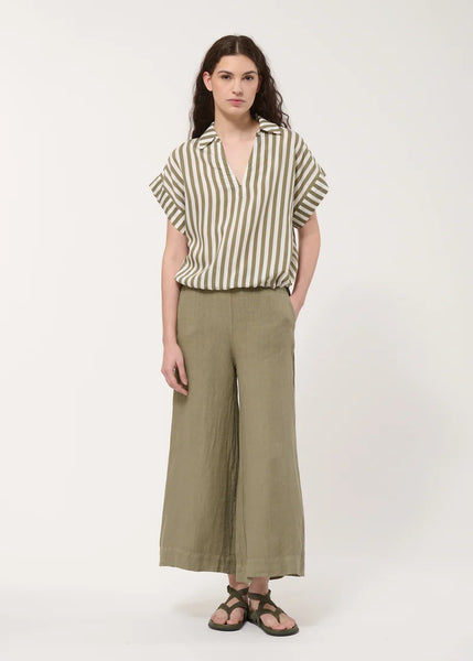 Humility Ludel Top, Army Green/Off White