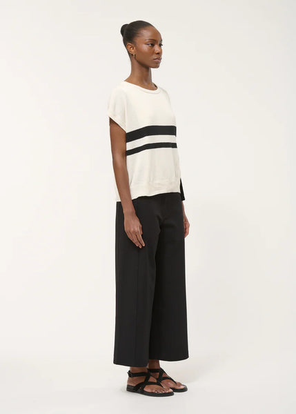 Humility Luta Knit, Cream with Black Stripe