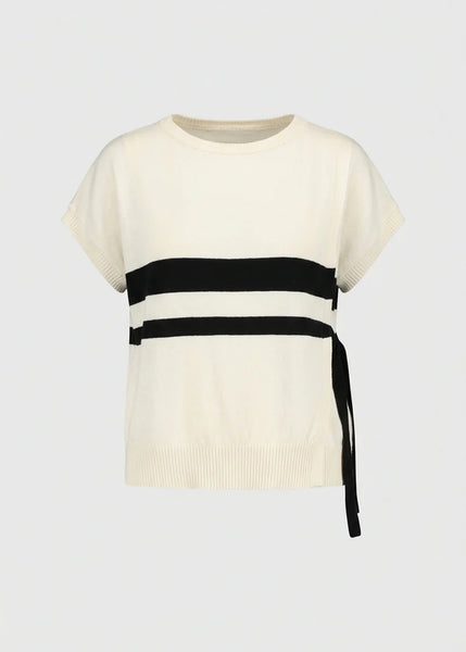 Humility Luta Knit, Cream with Black Stripe