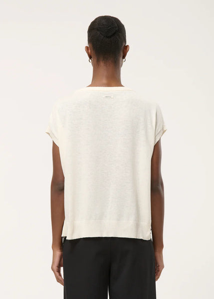 Humility Luta Knit, Cream with Black Stripe